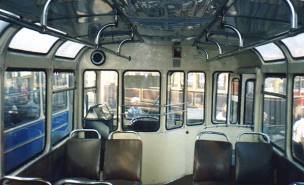Салон МТБЭС - вид на кабину. Музей, сентябрь 1999 г.